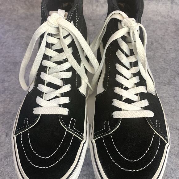 Vans Sk8 Hi Black White Suede High Top Sneakers, Men’s 6.5, Women’s Size 8 main image 7
